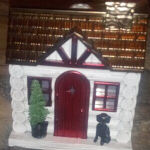 Bath & Body Works Christmas White Cabin with Dog Nightlight Wallflower Plug